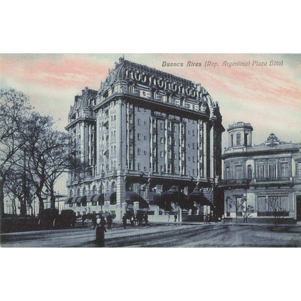 Vintage Buenos Aires Argentina Plaza Hotel Postcard Fotocelere Torino VG+ - Picture 1 of 2